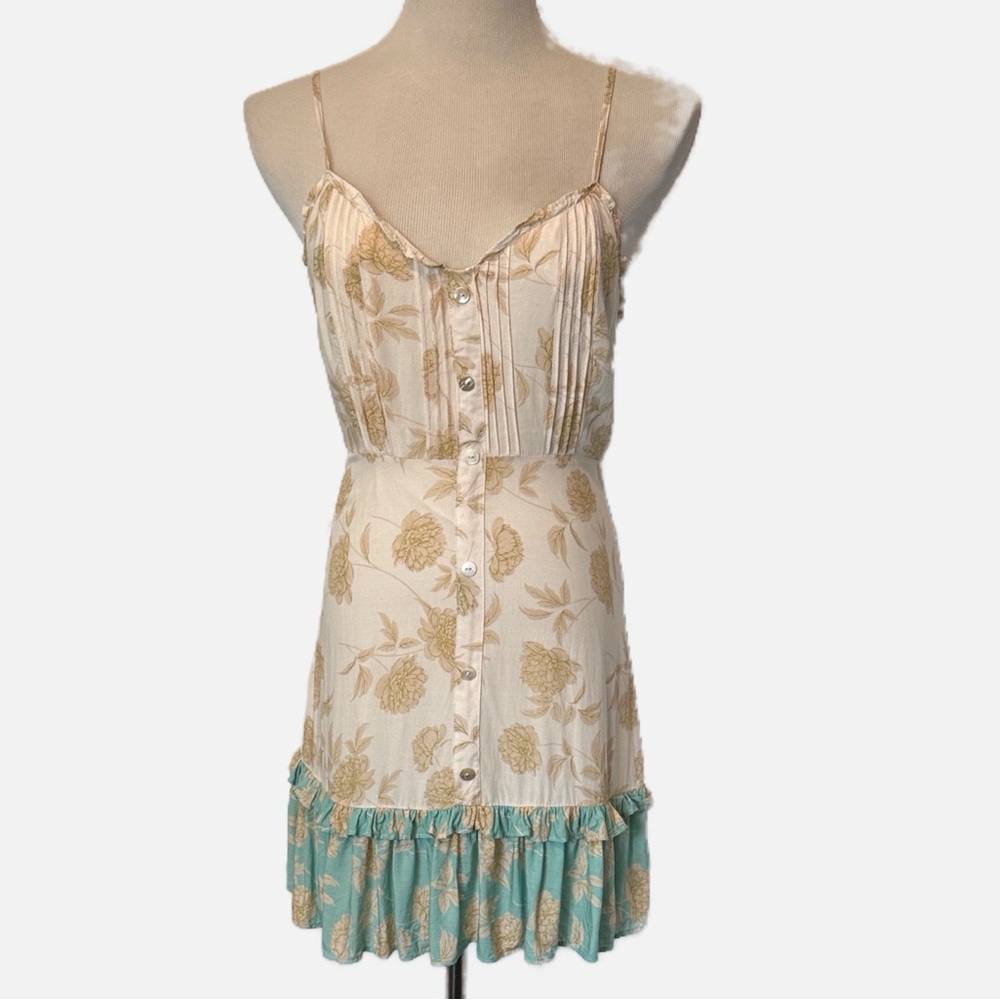 Olivaceous Cream and Tan Dress